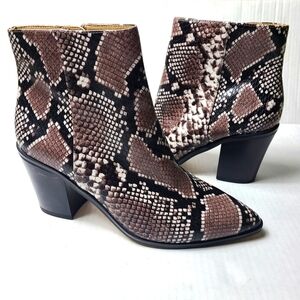NEW 14TH & UNION braxten snakeskin booties